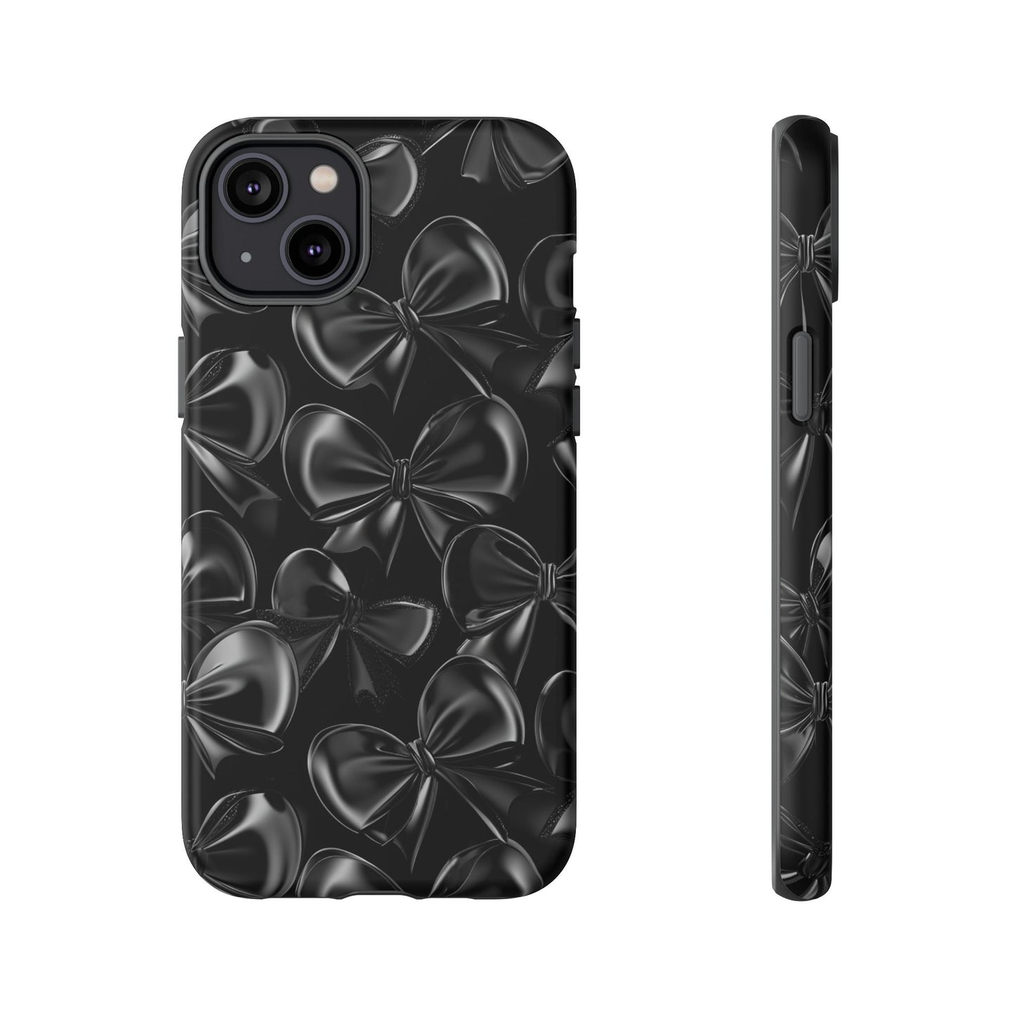 Black Bow Phone Case - Gothic Dark Coquette Phone Cover - iPhone 16 15 14 13 12 11, Samsung Galaxy & Google Pixel Phone Covers