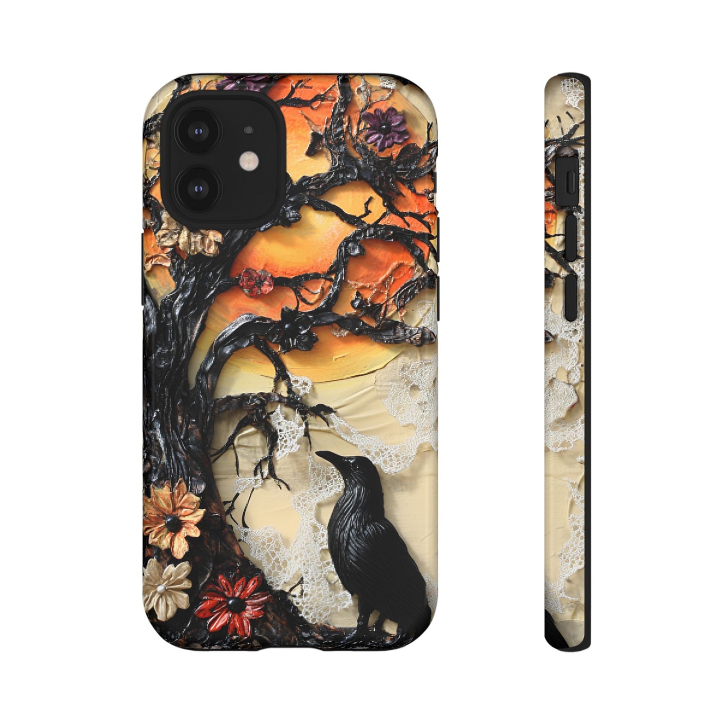 Gothic Raven Phone Case - Fantasy Goth Phone Cases for iPhone 16 15 14 13 12 11, Samsung Galaxy & Google Pixel