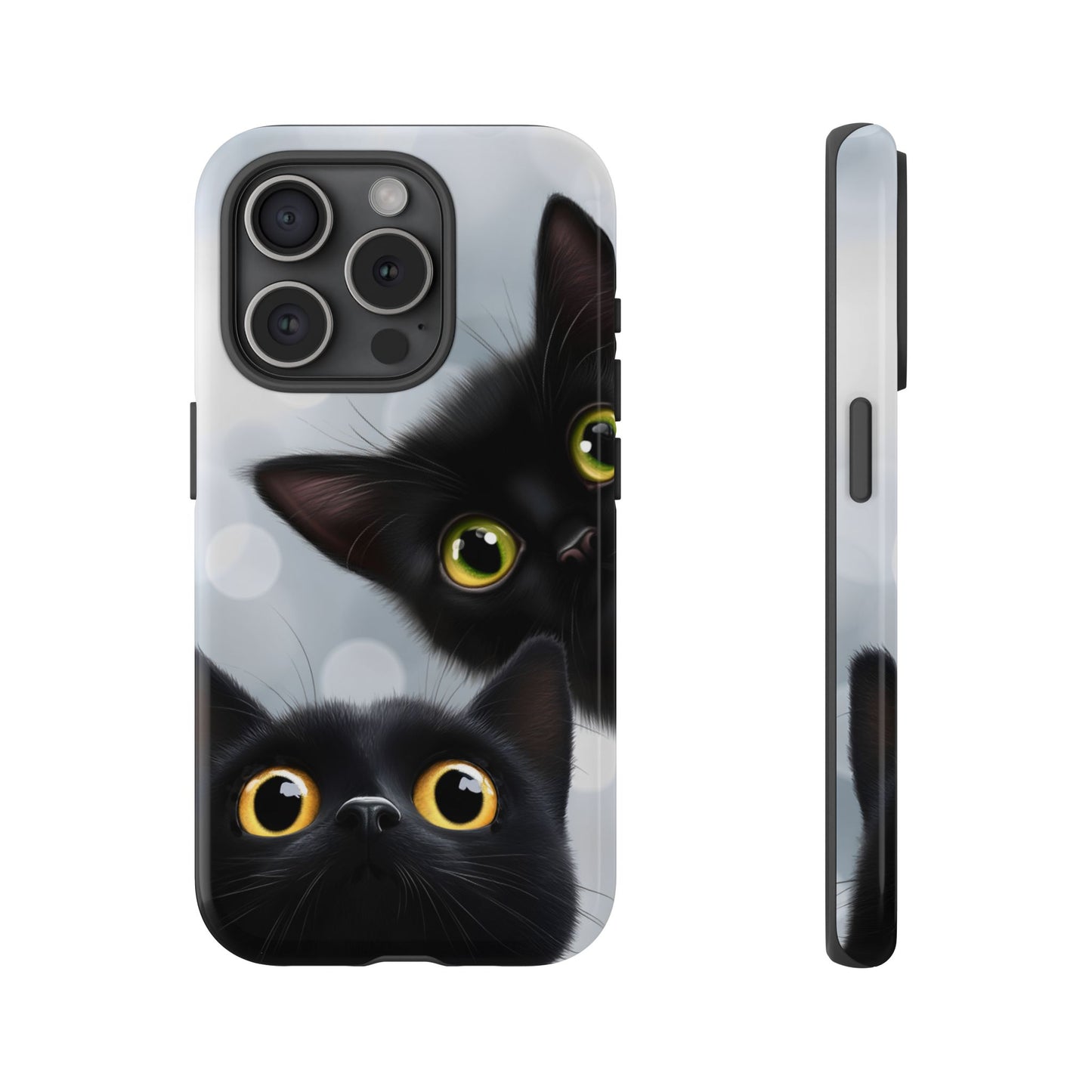 Cat Phone Case - Cute Black Cats Phone Cases for iPhone 16 15 14 13 12 11, Samsung Galaxy & Google Pixel