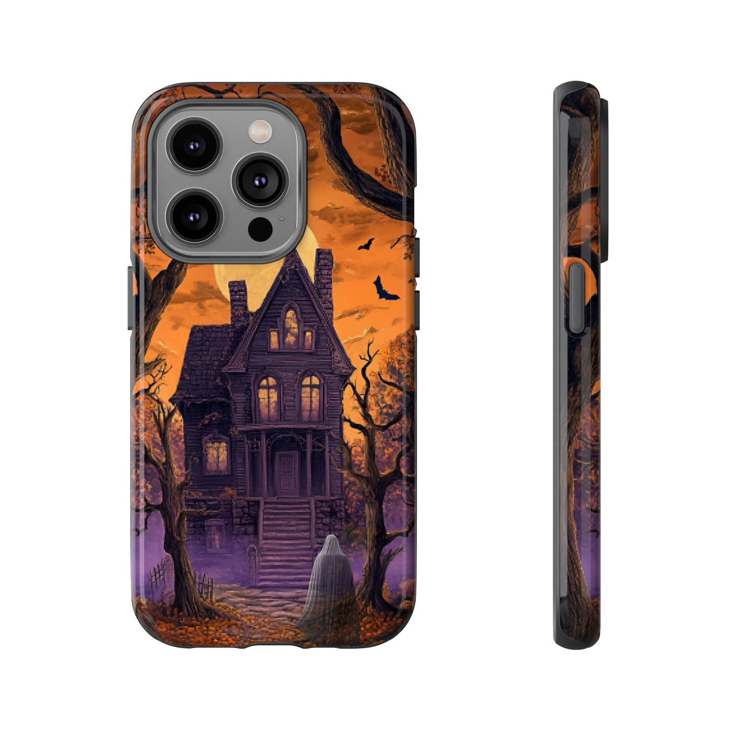 Halloween Haunted Mansion and Ghost Phone Case - Spooky Season Phone Cases - iPhone 16 15 14 13 12 11, Samsung Galaxy & Google Pixel Phone Covers