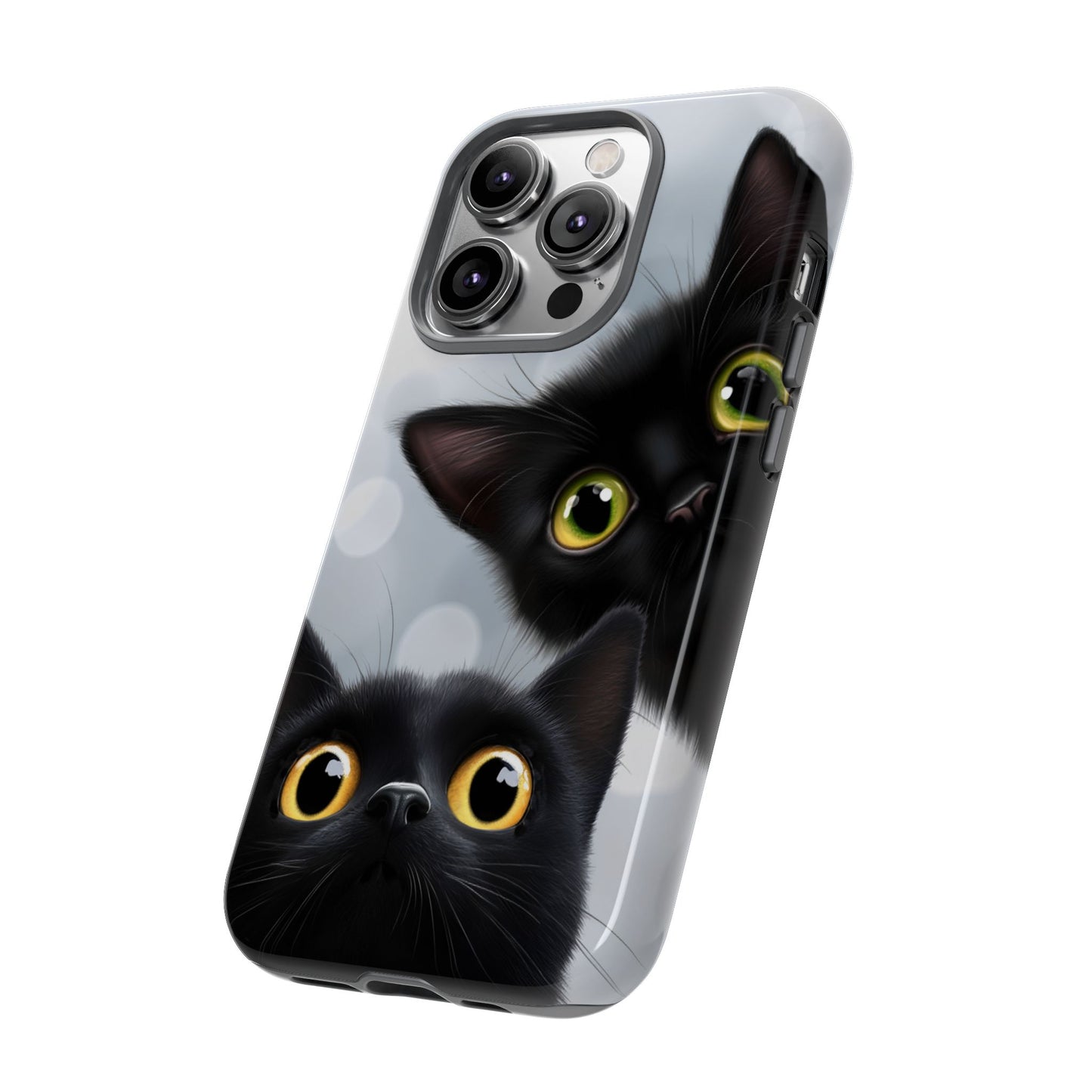 Cat Phone Case - Cute Black Cats Phone Cases for iPhone 16 15 14 13 12 11, Samsung Galaxy & Google Pixel