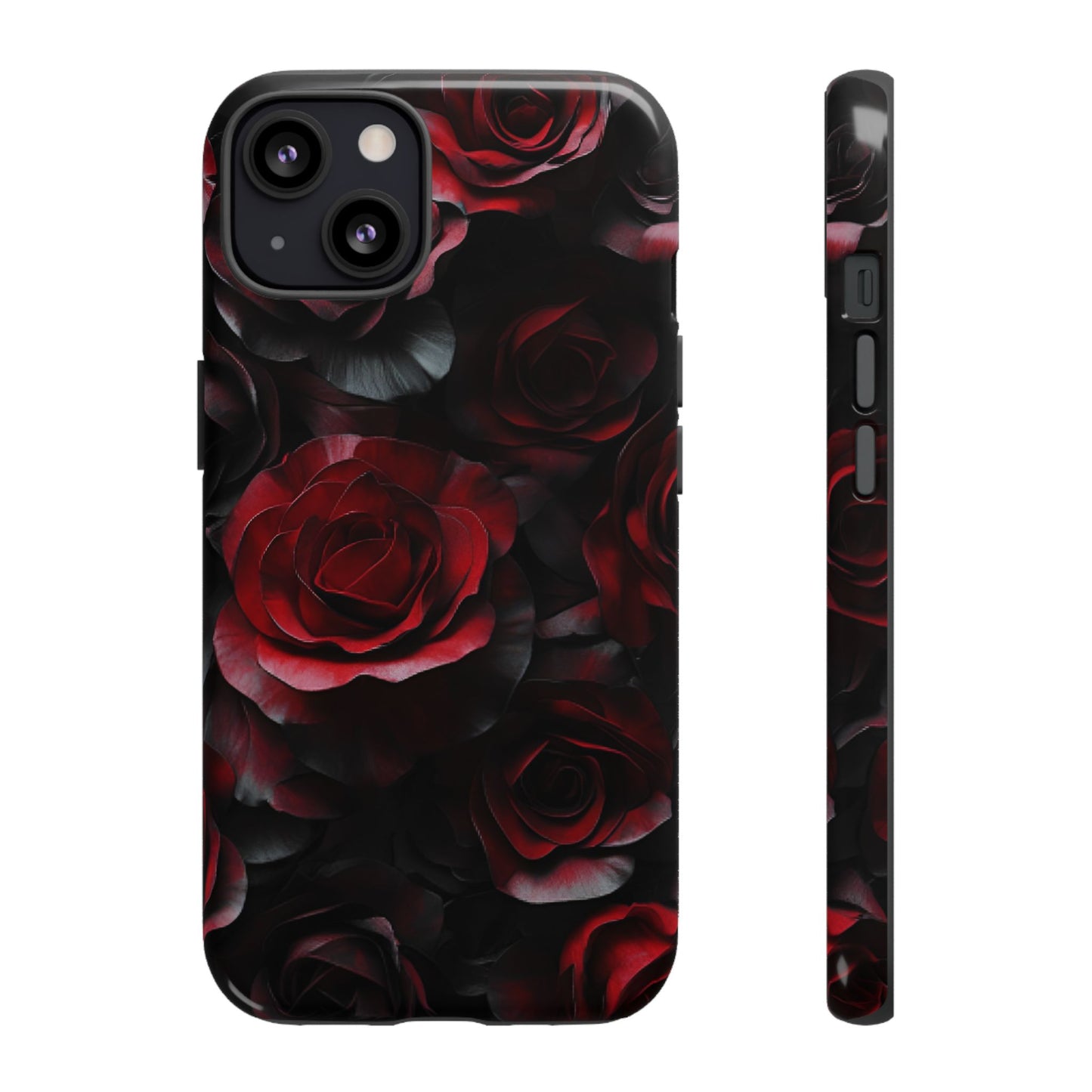 Dark Rose Flower Phone Case - Gothic Floral Phone Cases for iPhone 16 15 14 13 12 11, Samsung Galaxy & Google Pixel