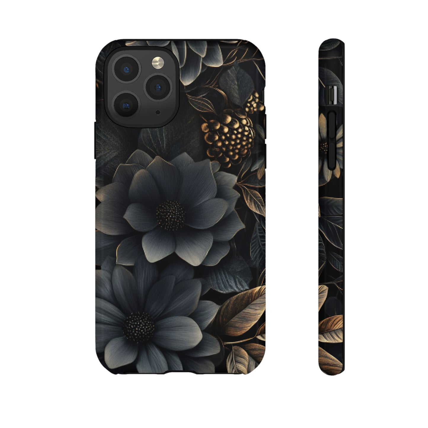 Dark Flower Phone Case - iPhone 16 15 14 13 12 11, Samsung Galaxy & Google Pixel Phone Covers