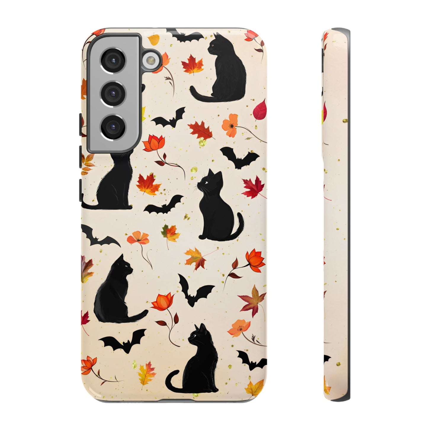 Cute Black Cats Halloween Phone Case - Aesthetic Fall Phone Cases - iPhone 16 15 14 13 12 11, Samsung Galaxy & Google Pixel Phone Covers