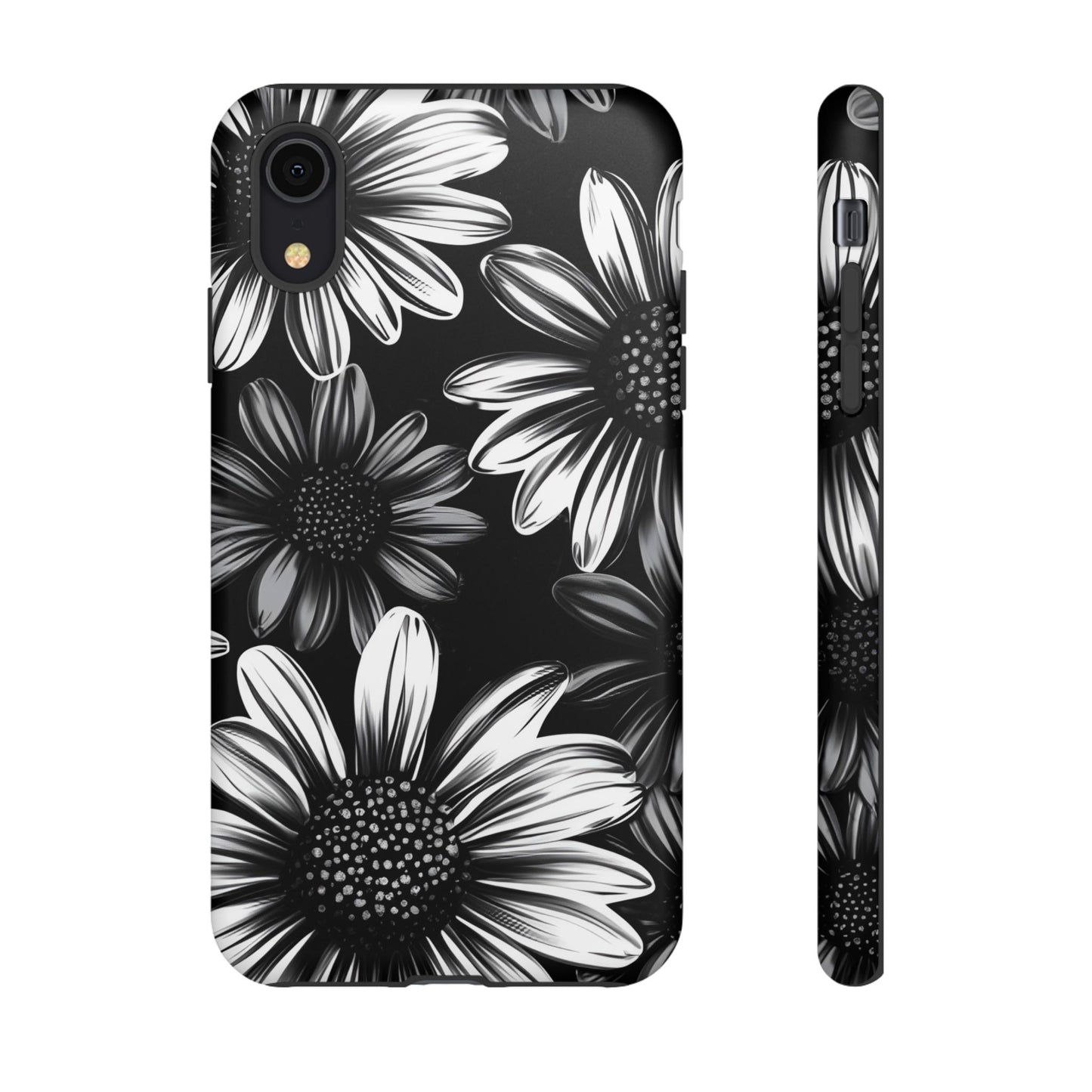 Daisy Phone Case - Dark Flower Phone Cases - iPhone 16 15 14 13 12 11, Samsung Galaxy & Google Pixel Phone Covers - Boo and Bewear