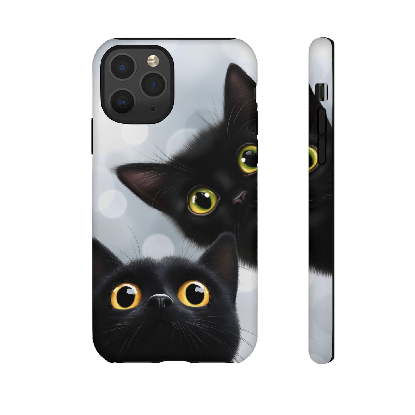 Cat Phone Case - Cute Black Cats Phone Cases for iPhone 16 15 14 13 12 11, Samsung Galaxy & Google Pixel