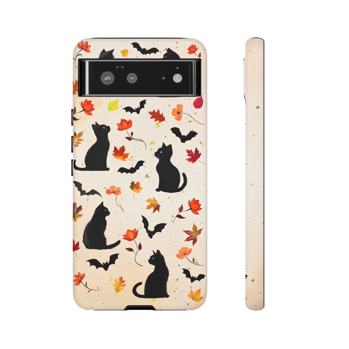 Cute Black Cats Halloween Phone Case - Aesthetic Fall Phone Cases for iPhone 16 15 14 13 12 11, Samsung Galaxy & Google Pixel