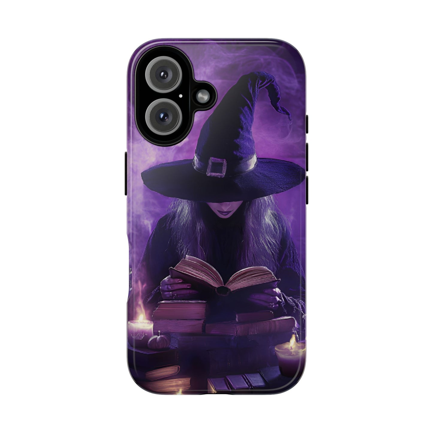 Witch Reading Book Phone Case - Witchy Halloween Phone Cases - iPhone 16 15 14 13 12 11, Samsung Galaxy & Google Pixel Phone Covers - Boo and Bewear