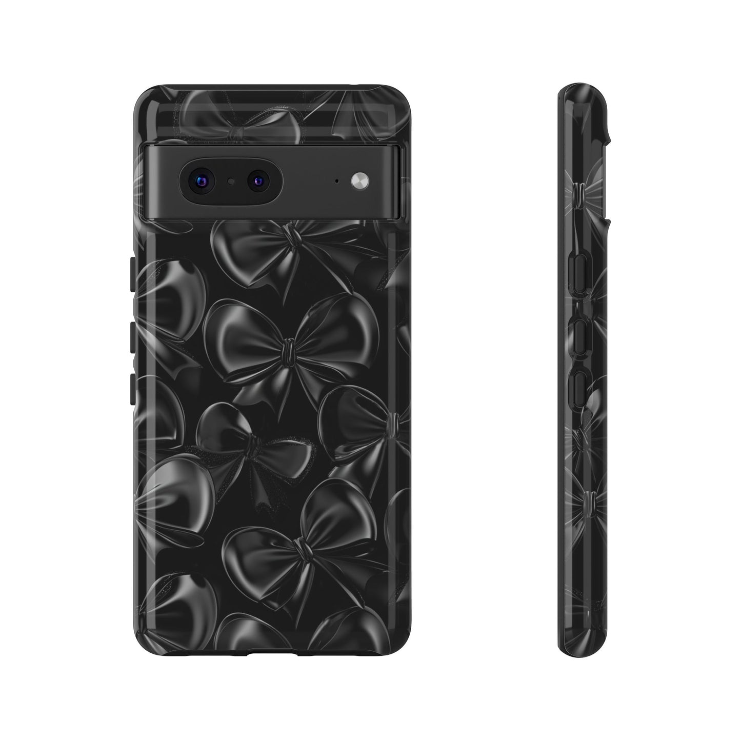 Black Bow Phone Case - Gothic Dark Coquette Phone Cover - iPhone 16 15 14 13 12 11, Samsung Galaxy & Google Pixel Phone Covers