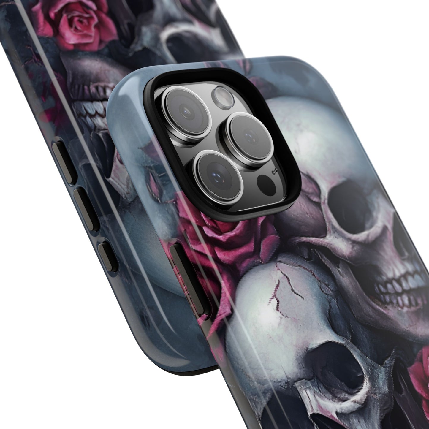 Skulls and Roses Phone Case - Gothic Dark Romance Phone Cases - iPhone 16 15 14 13 12 11, Samsung Galaxy & Google Pixel Phone Covers