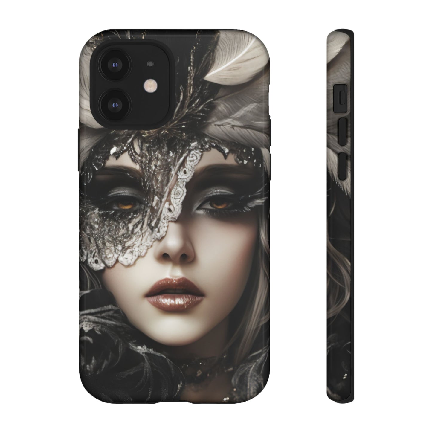 Goth Phone Case with Aesthetic Woman - iPhone 16 15 14 13 12 11, Samsung Galaxy & Google Pixel Phone Covers