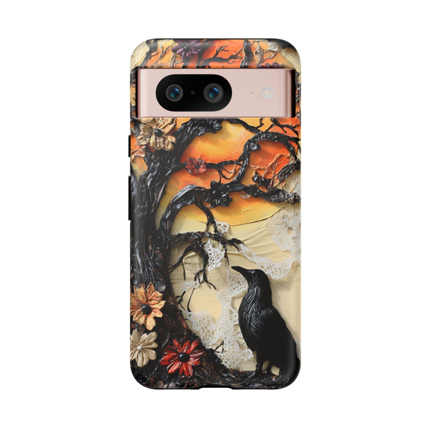 Gothic Raven Phone Case - Fantasy Goth Phone Cases for iPhone 16 15 14 13 12 11, Samsung Galaxy & Google Pixel