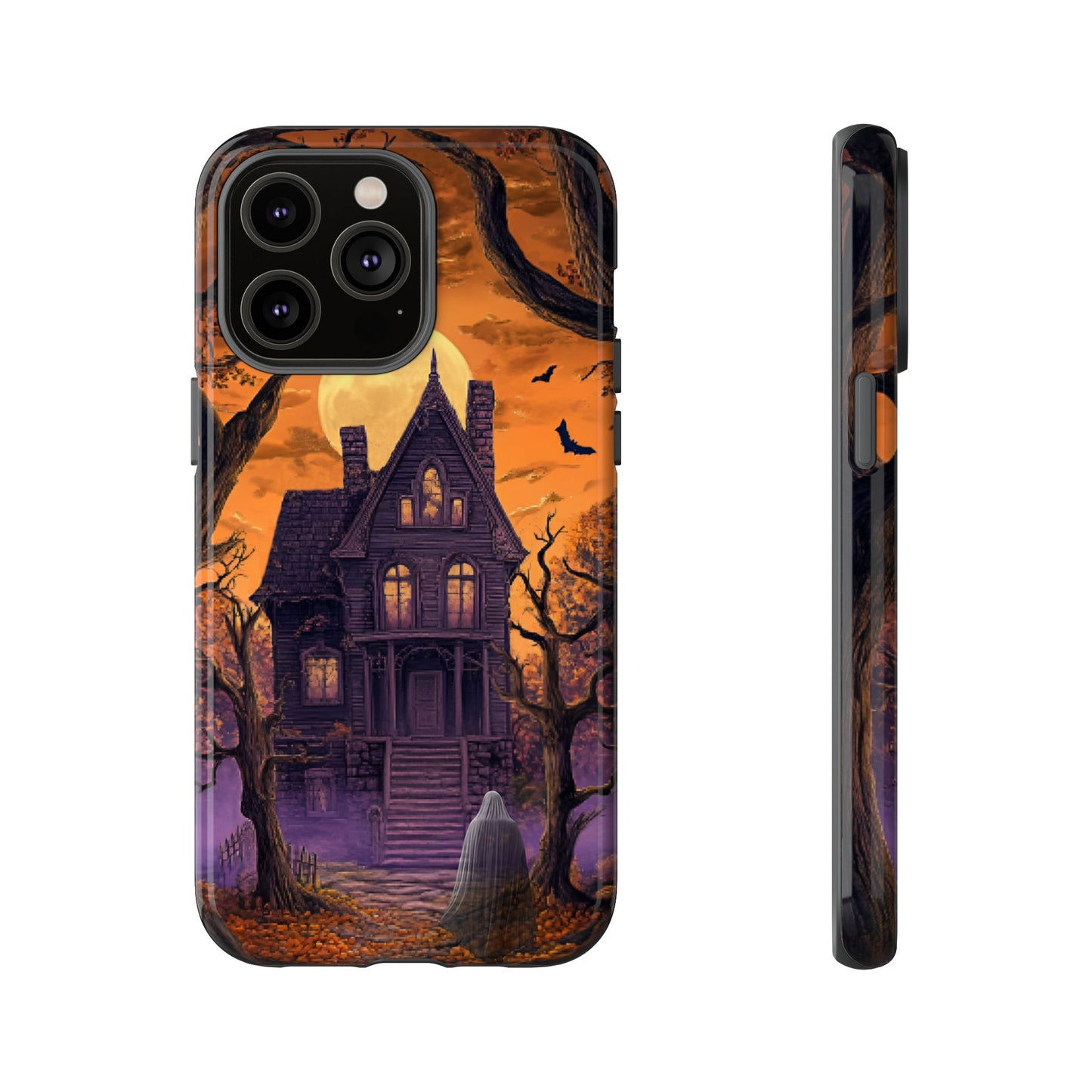 Halloween Haunted Mansion and Ghost Phone Case - Spooky Season Phone Cases - iPhone 16 15 14 13 12 11, Samsung Galaxy & Google Pixel Phone Covers