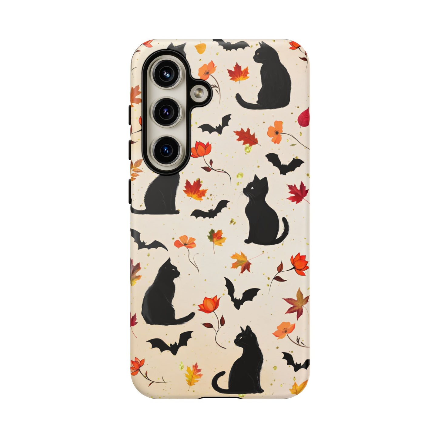 Cute Black Cats Halloween Phone Case - Aesthetic Fall Phone Cases - iPhone 16 15 14 13 12 11, Samsung Galaxy & Google Pixel Phone Covers