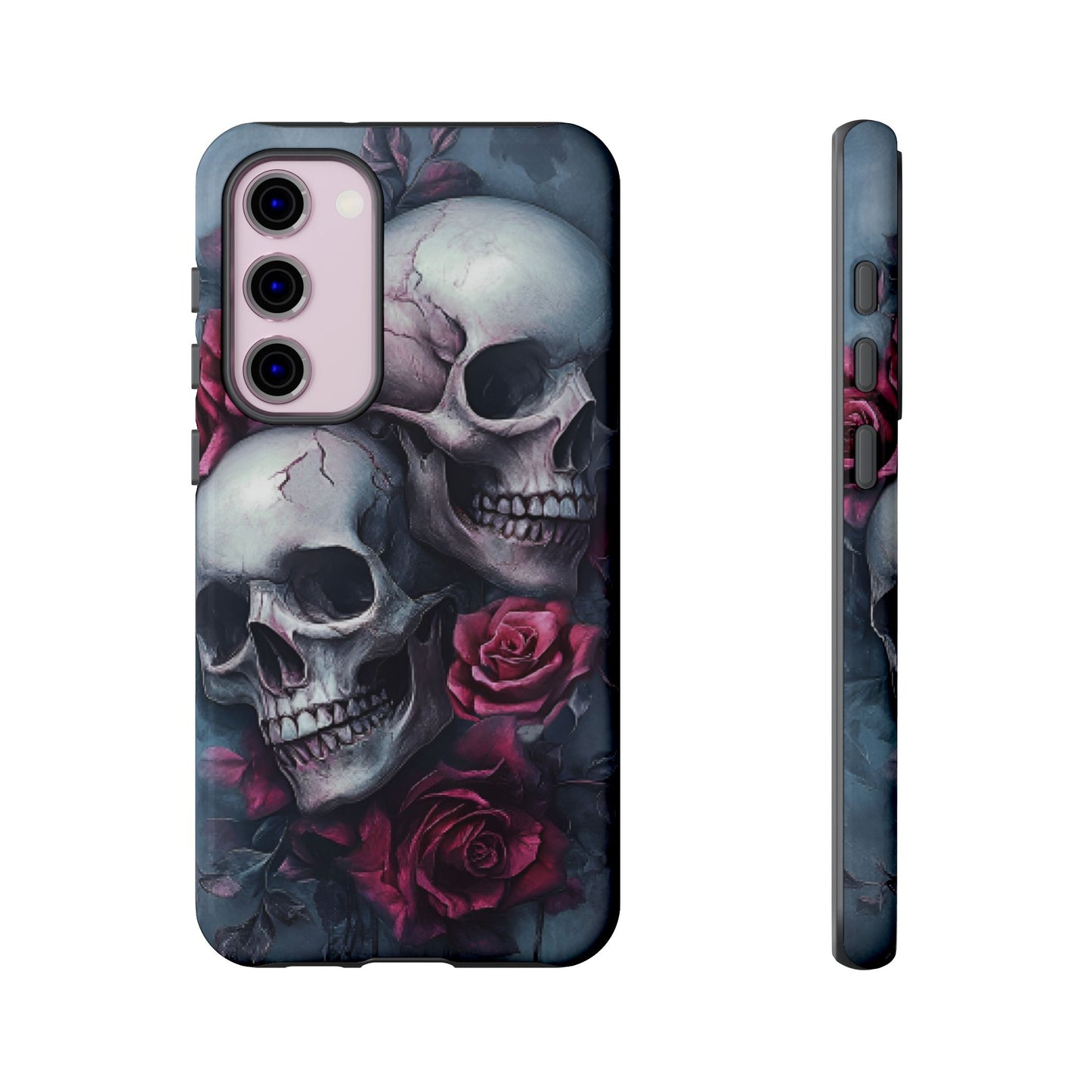 Skulls and Roses Phone Case - Gothic Dark Romance Phone Cases - iPhone 16 15 14 13 12 11, Samsung Galaxy & Google Pixel Phone Covers