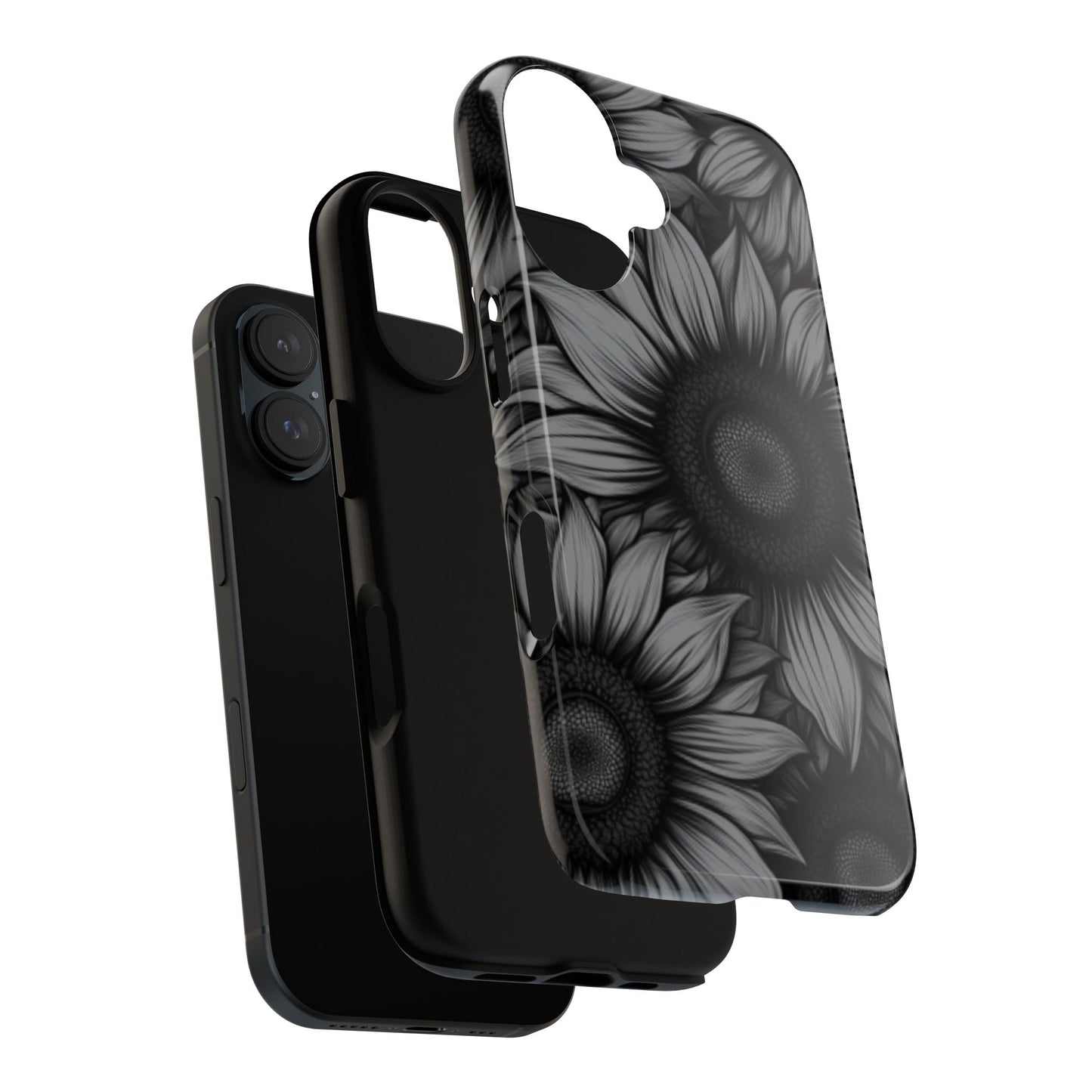 Sunflower Phone Case - Dark Gothic Floral Phone Cases - Phone 16 15 14 13 12 11, Samsung Galaxy & Google Pixel Phone Covers