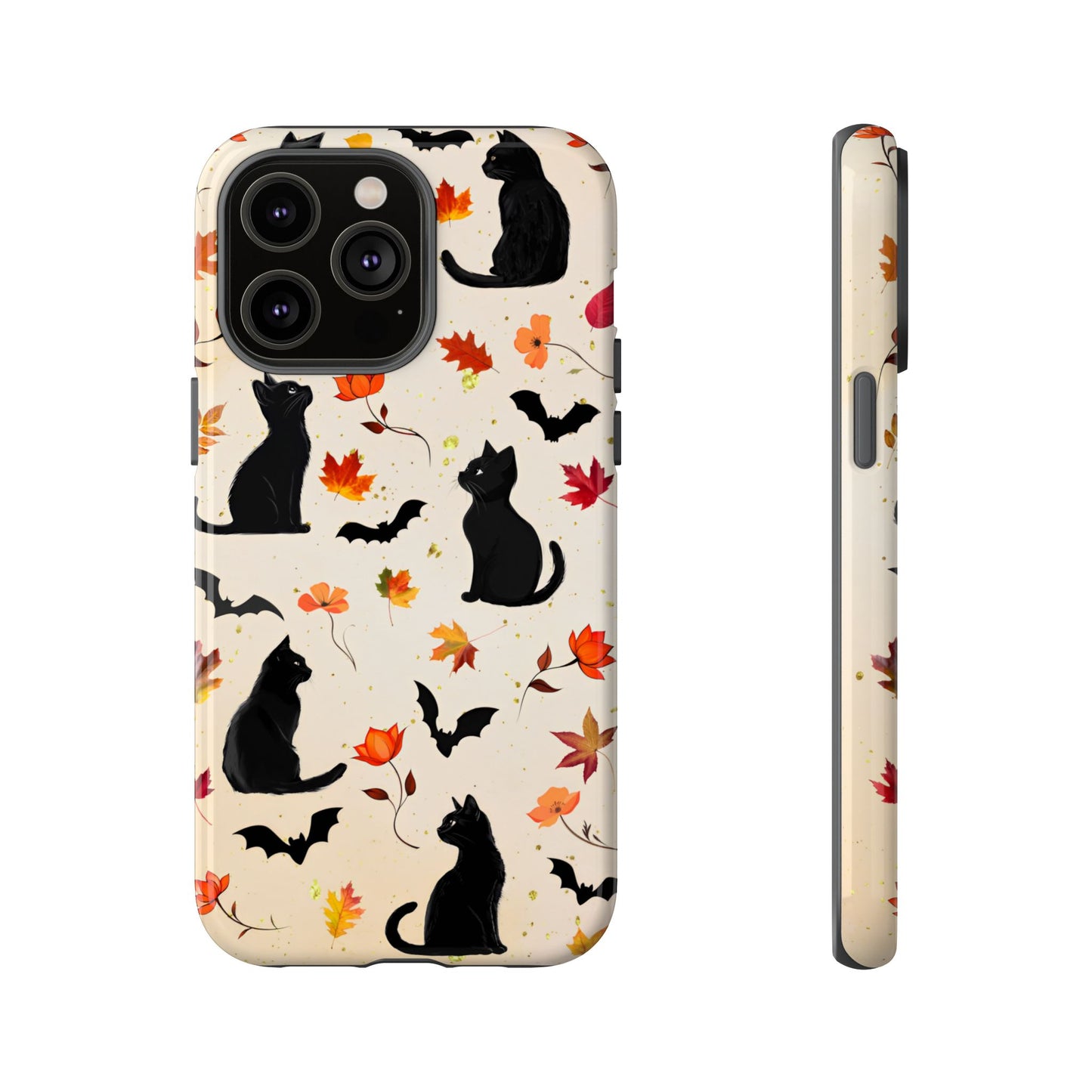 Cute Black Cats Halloween Phone Case - Aesthetic Fall Phone Cases for iPhone 16 15 14 13 12 11, Samsung Galaxy & Google Pixel