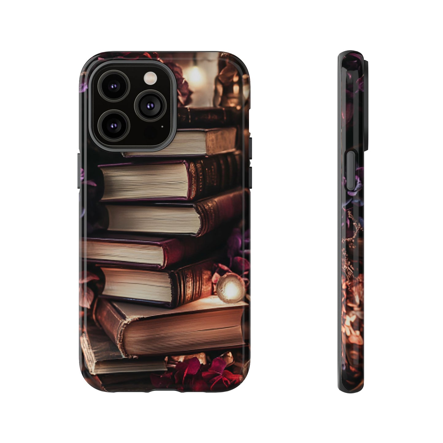 Book Lover Phone Case - Vintage Dark Academia Books - iPhone 16 15 14 13 12 11, Samsung Galaxy & Google Pixel Phone Covers