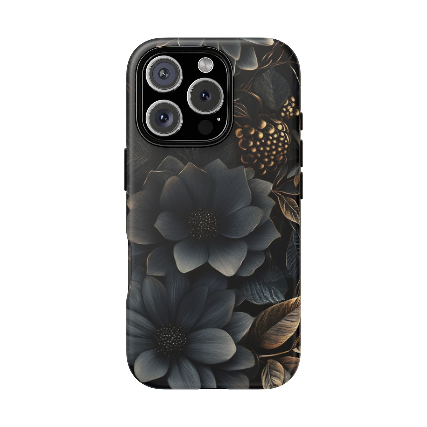 Dark Flower Phone Case - iPhone 16 15 14 13 12 11, Samsung Galaxy & Google Pixel Phone Covers