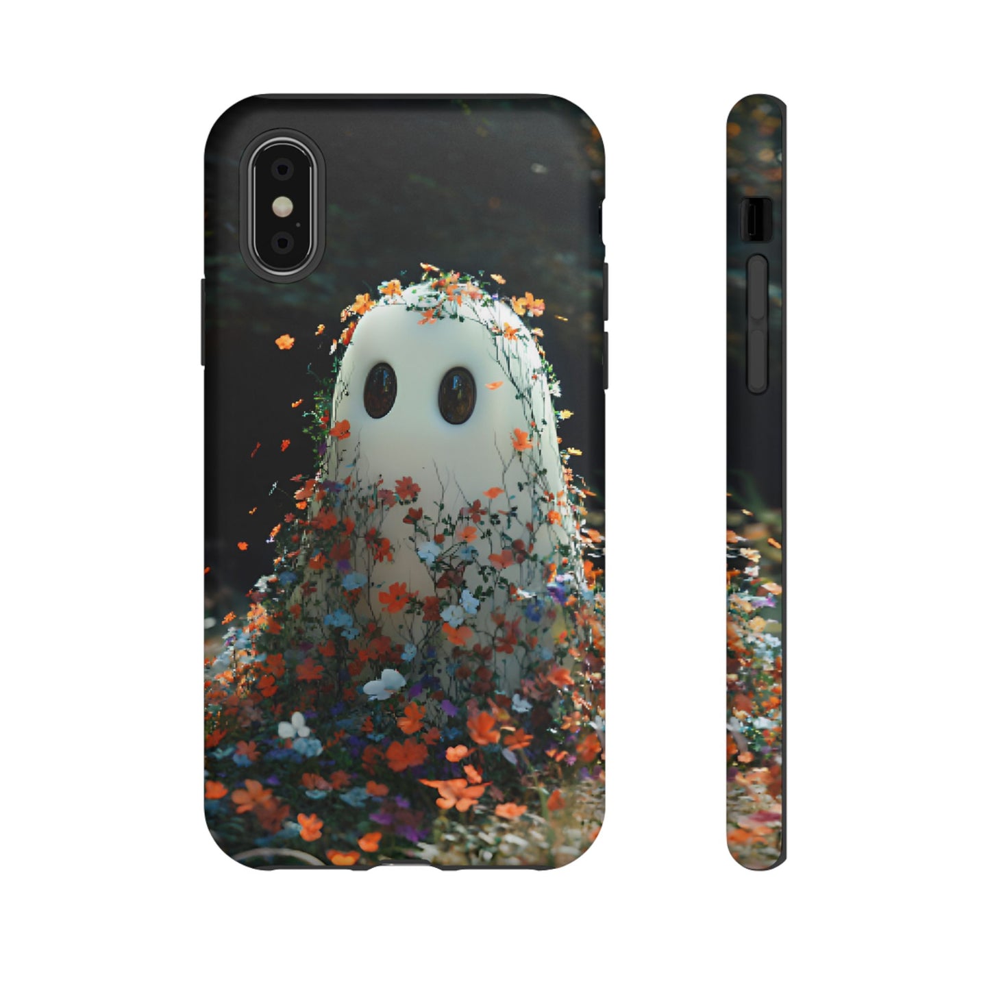 Floral Ghost Phone Case - iPhone 16 15 14 13 12 11, Samsung Galaxy & Google Pixel Phone Covers - Boo and Bewear