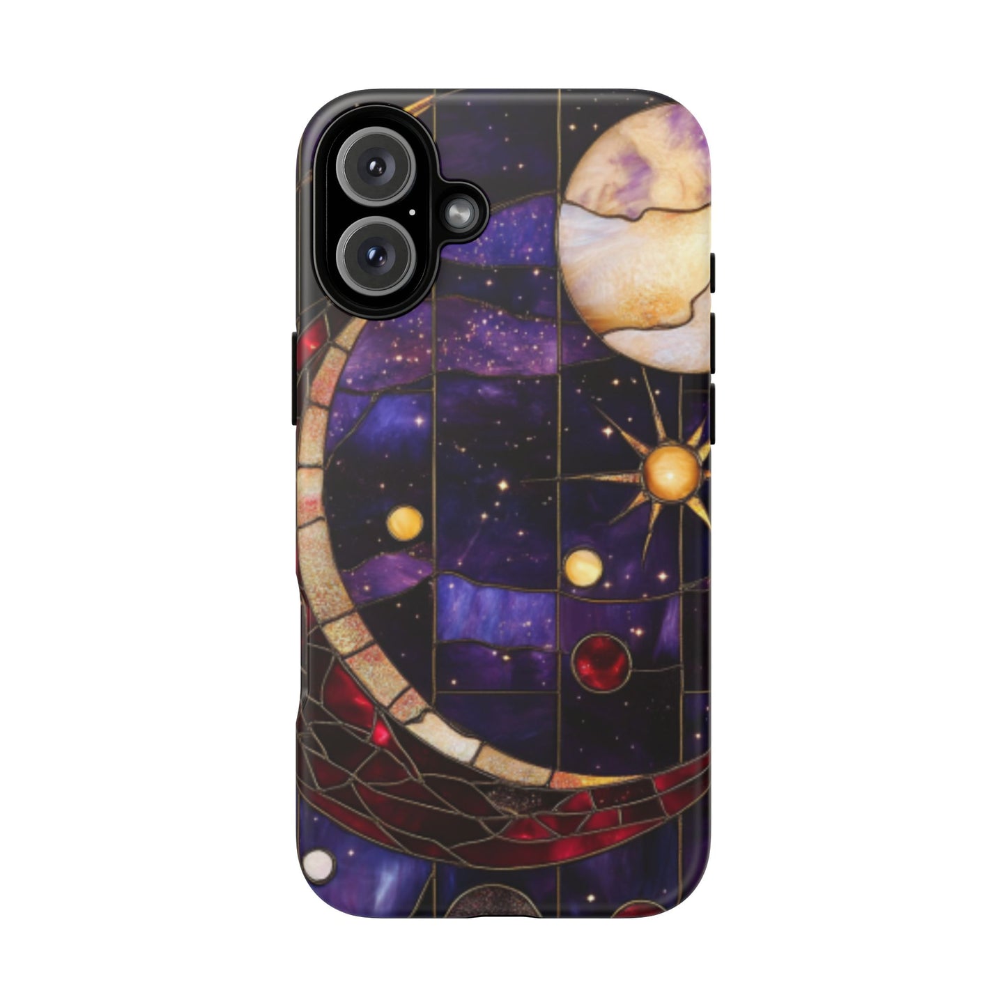 Celestial Stained Glass Phone Case - iPhone 16 15 14 13 12 11, Samsung Galaxy & Google Pixel Phone Covers