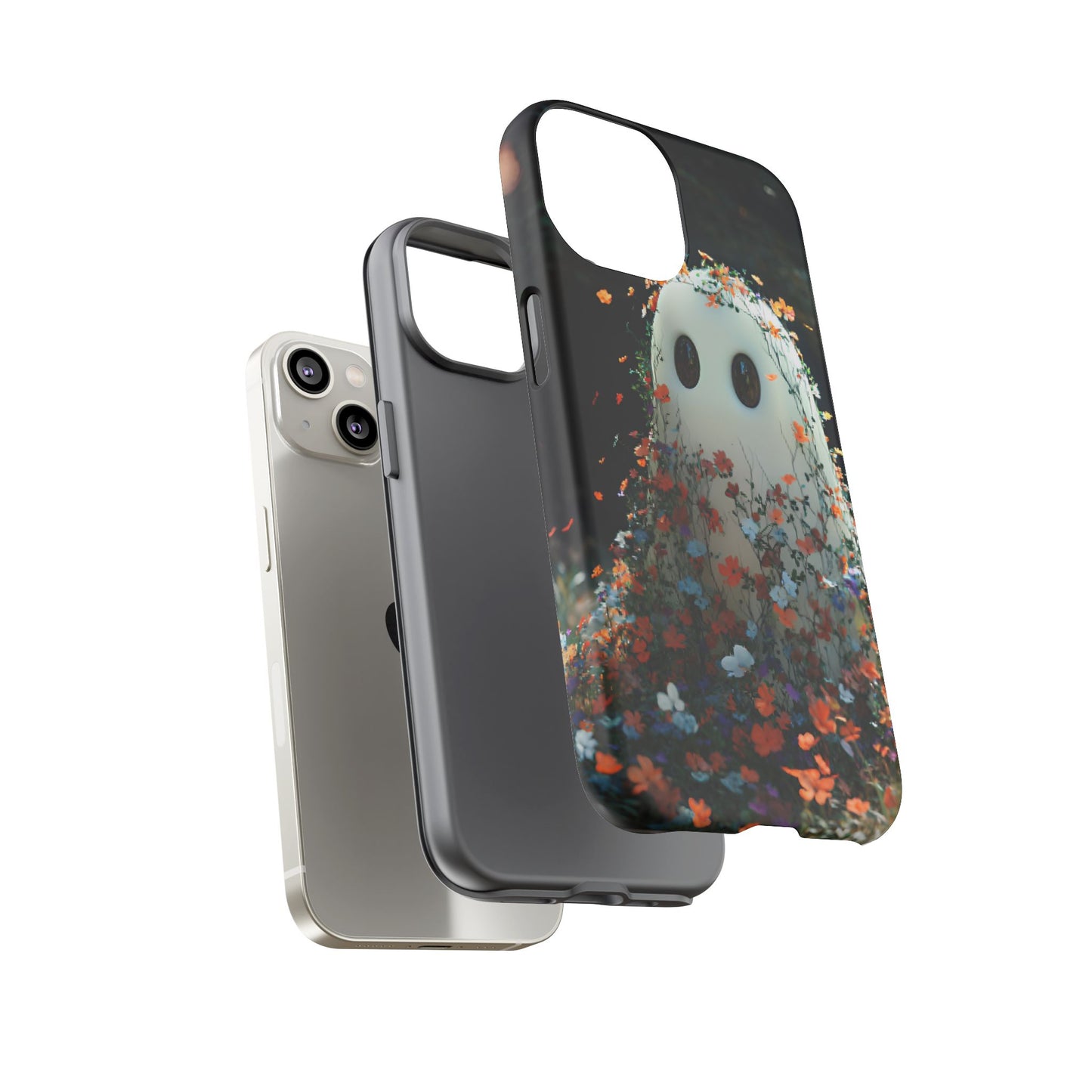 Floral Ghost Phone Case - iPhone 16 15 14 13 12 11, Samsung Galaxy & Google Pixel Phone Covers