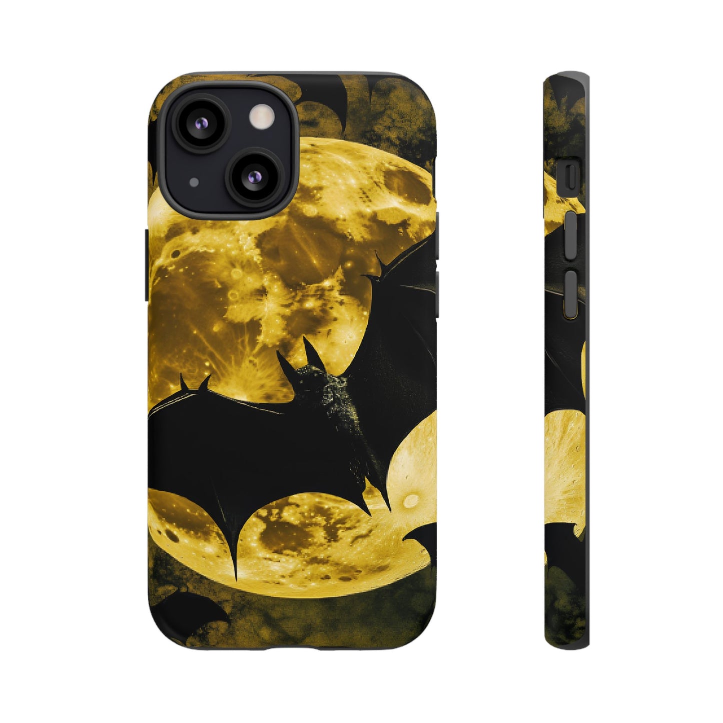 Gothic Bat and Moon Phone Case - Spooky Halloween Phone Cases for iPhone 16 15 14 13 12 11, Samsung Galaxy & Google Pixel