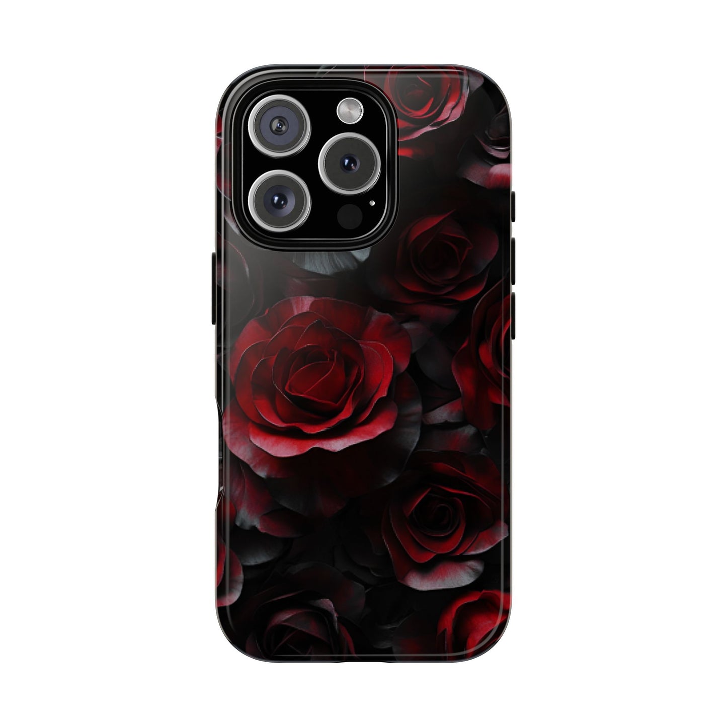 Dark Rose Flower Phone Case - Gothic Floral Phone Cases for iPhone 16 15 14 13 12 11, Samsung Galaxy & Google Pixel