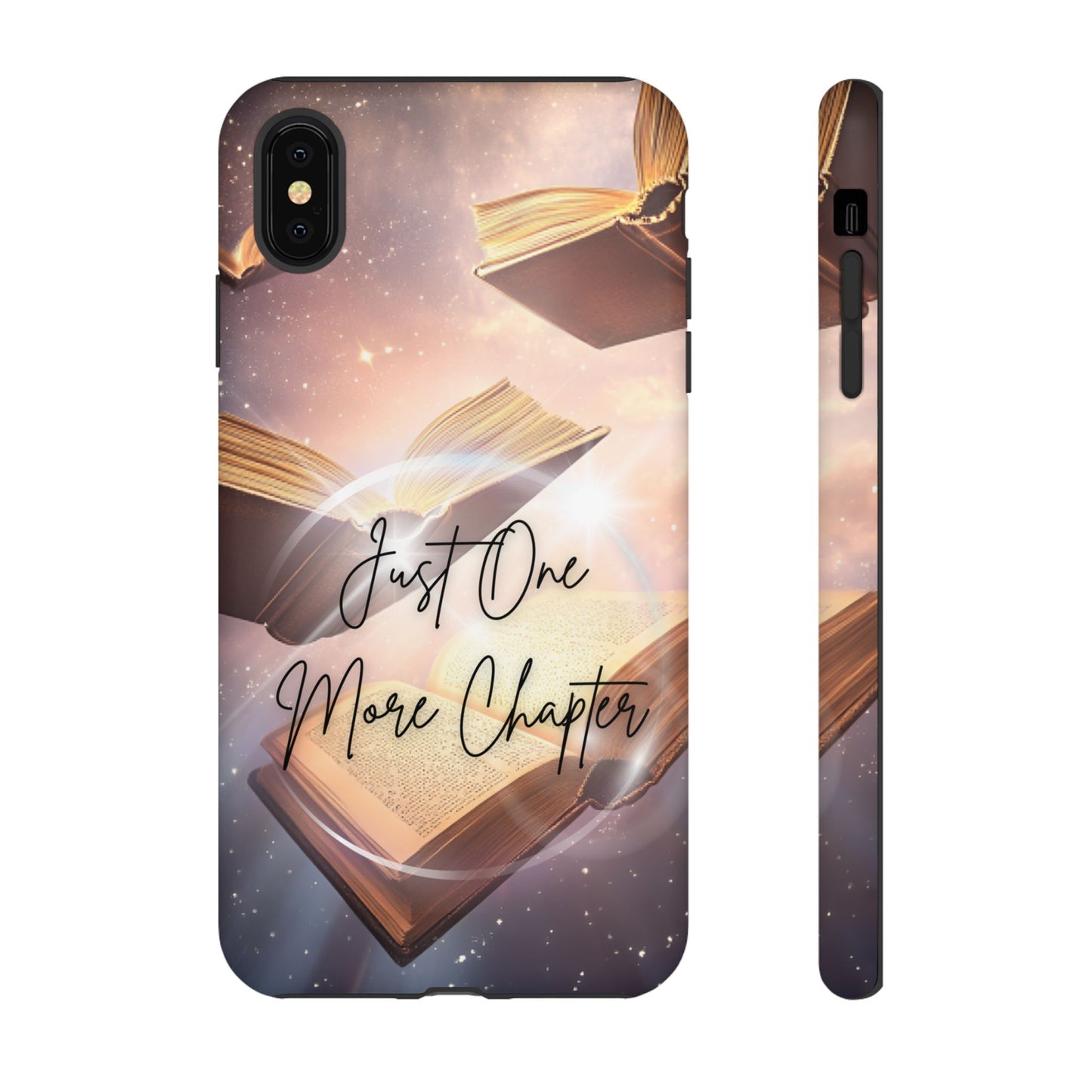 Bookish Phone Case -Just One More Chapter - Magic Vintage Books - iPhone 16 15 14 13 12 11, Samsung Galaxy & Google Pixel Phone Covers - Boo and Bewear