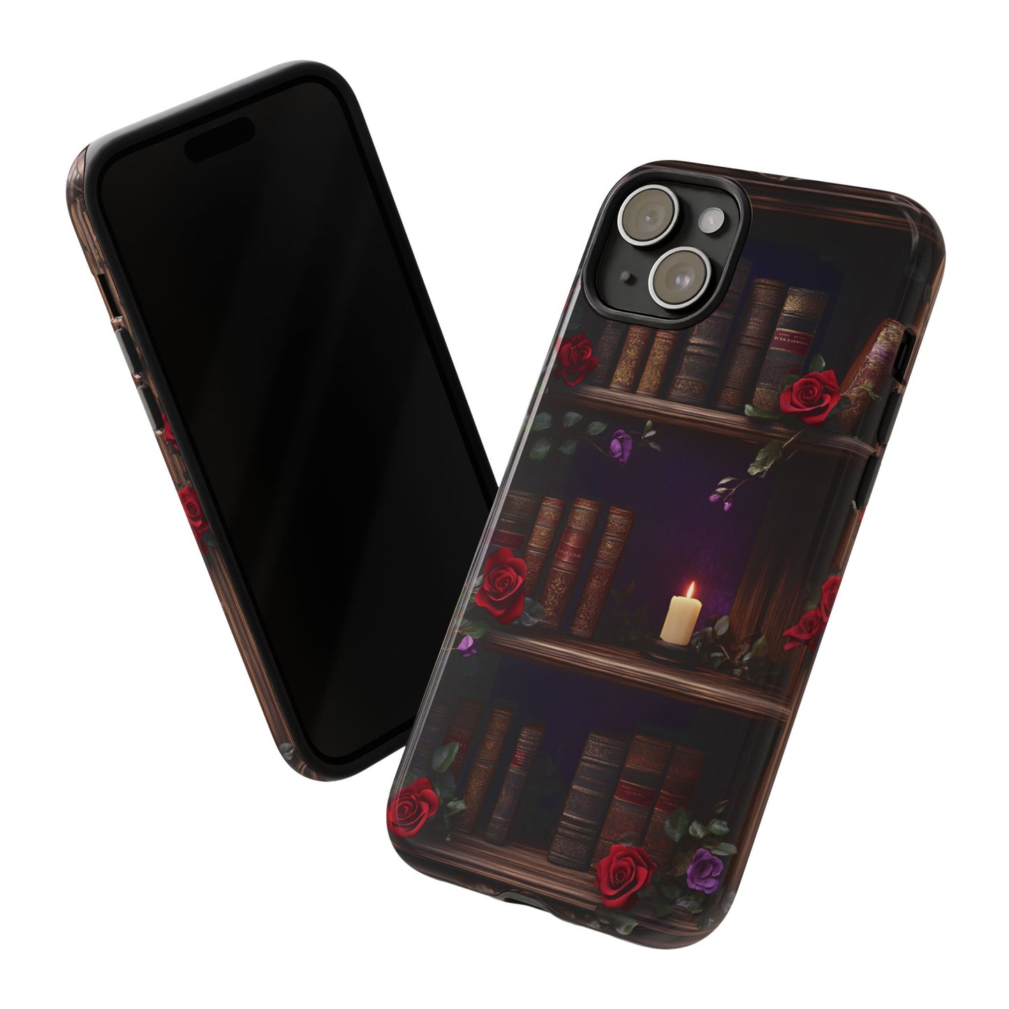 Vintage Books Phone Case - Goth Dark Academia Library Phone Cases for iPhone 16 15 14 13 12 11, Samsung Galaxy & Google Pixel