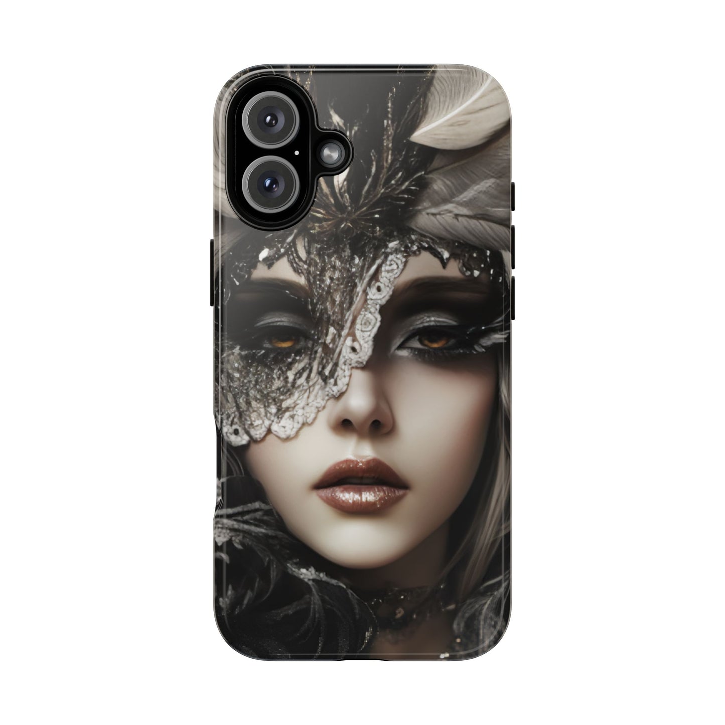 Goth Phone Case with Aesthetic Woman for iPhone 16 15 14 13 12 11, Samsung Galaxy & Google Pixel