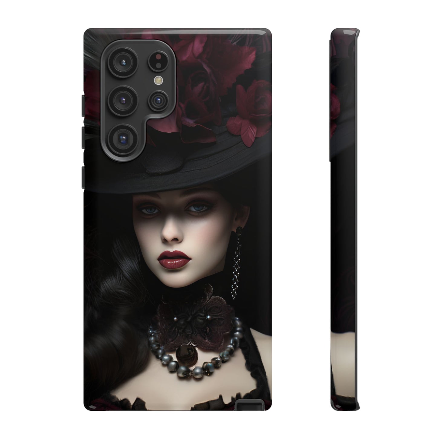 Victorian Goth Phone Case with Vintage Gothic Woman for iPhone 16 15 14 13 12 11, Samsung Galaxy & Google Pixel