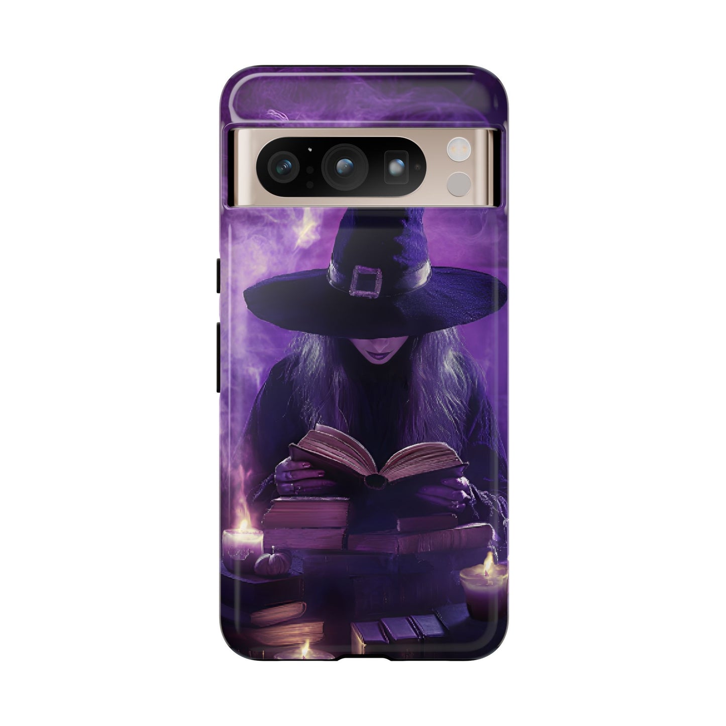 Witch Reading Book Phone Case - Witchy  Halloween Phone Cases - iPhone 16 15 14 13 12 11, Samsung Galaxy & Google Pixel Phone Covers