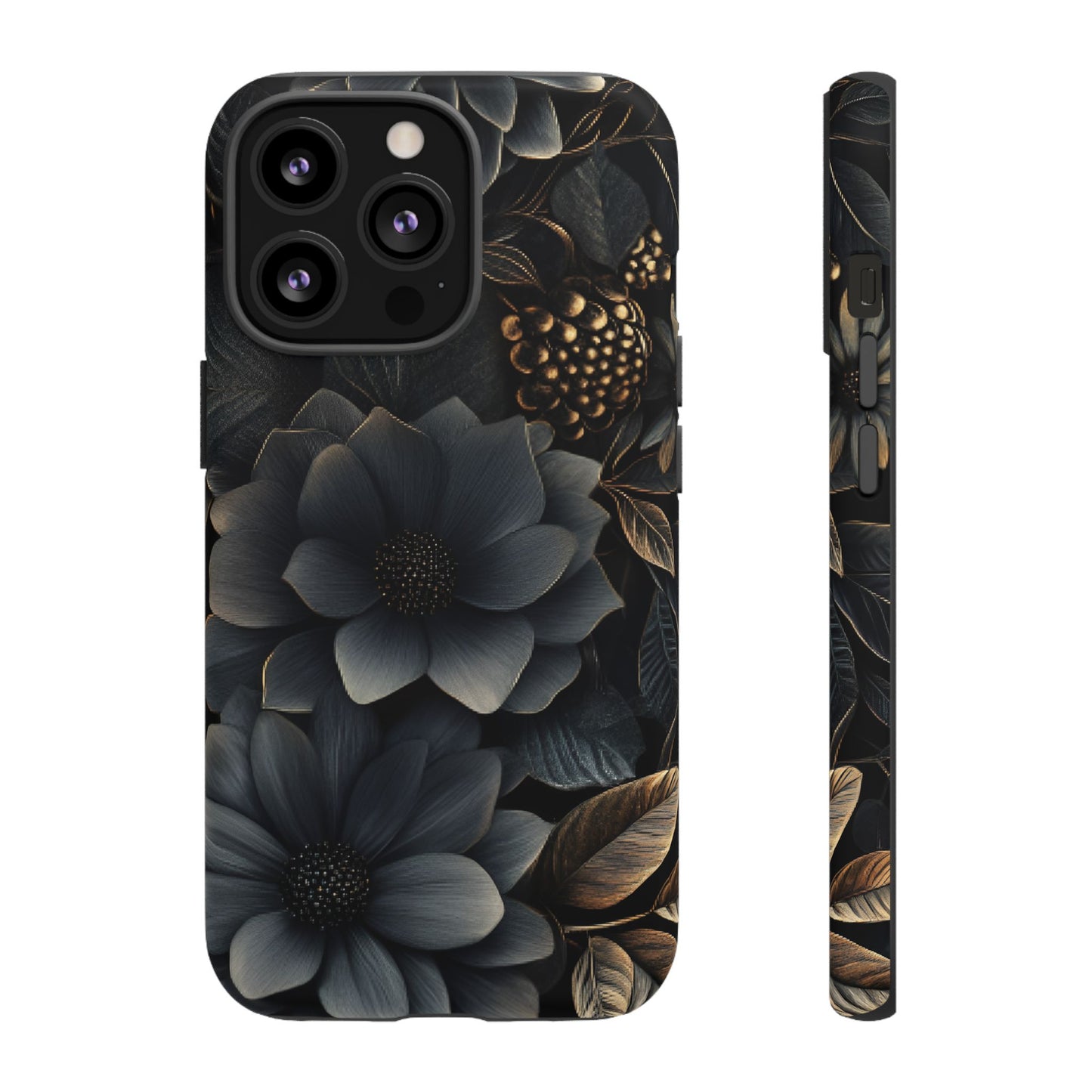 Dark Flower Phone Case - iPhone 16 15 14 13 12 11, Samsung Galaxy & Google Pixel Phone Covers