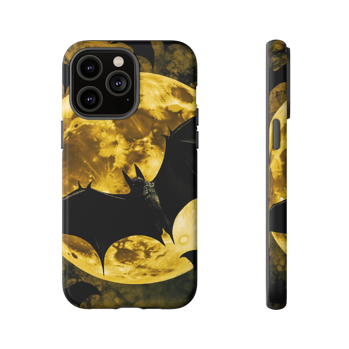 Gothic Bat and Moon Phone Case - Spooky Halloween Phone Cases - iPhone 16 15 14 13 12 11, Samsung Galaxy & Google Pixel Phone Covers