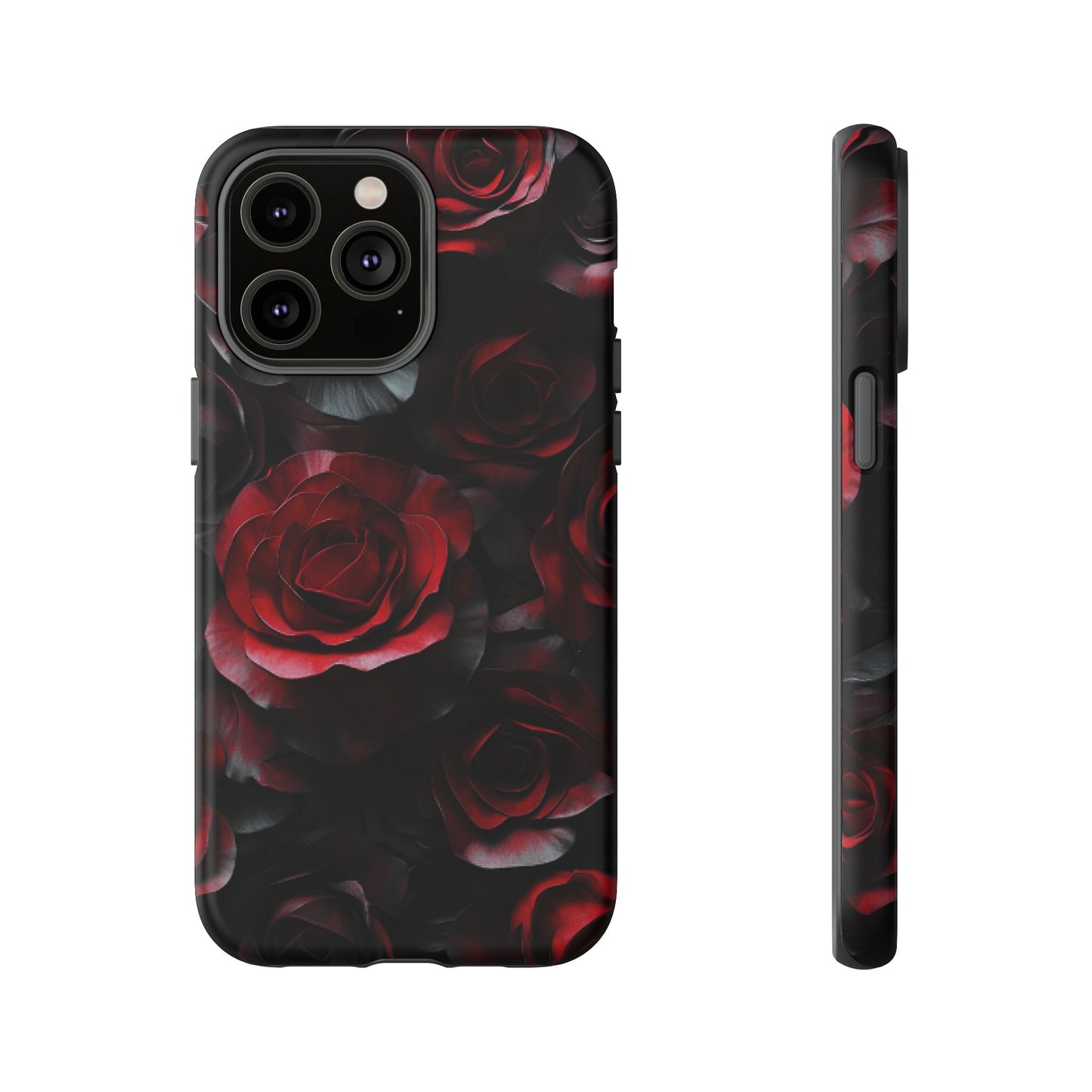 Dark Rose Flower Phone Case - Gothic Floral Phone Cases for iPhone 16 15 14 13 12 11, Samsung Galaxy & Google Pixel