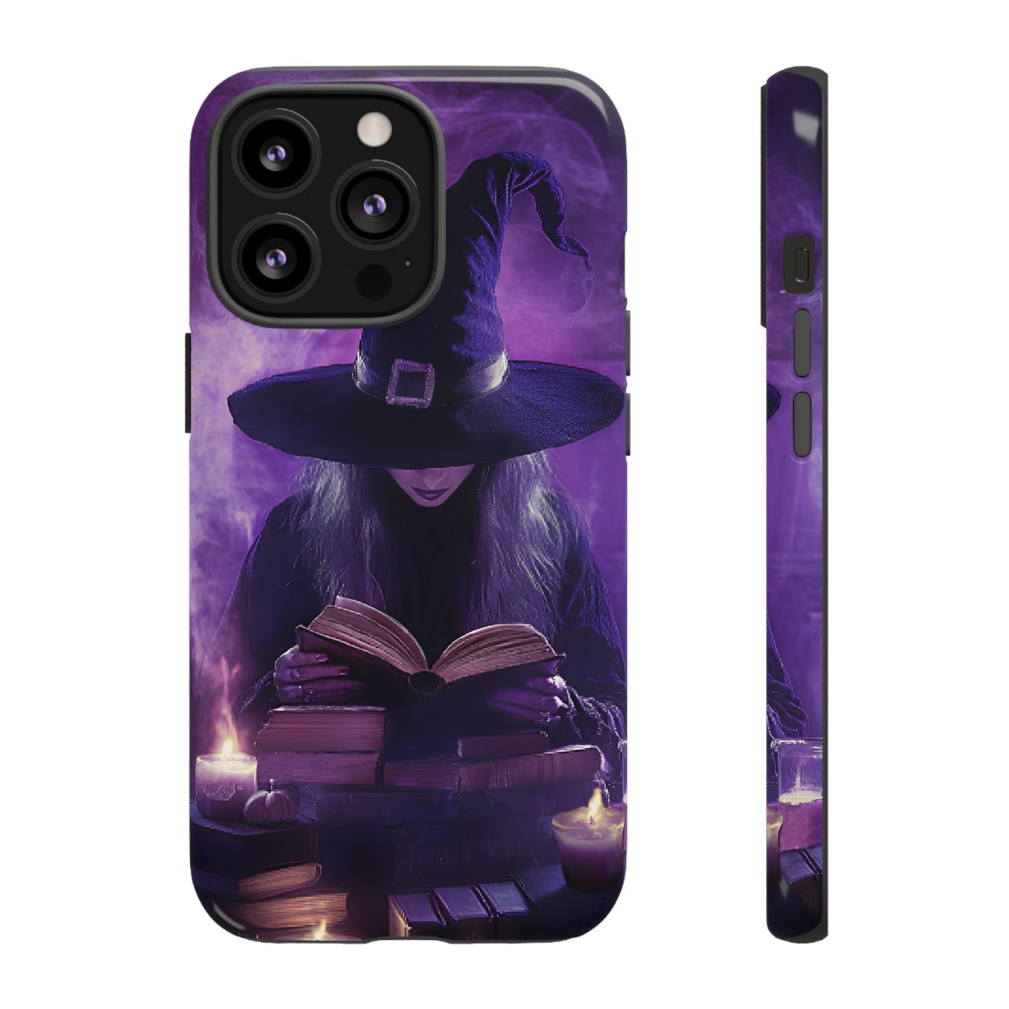 Witch Reading Book Phone Case - Witchy  Halloween Phone Cases - iPhone 16 15 14 13 12 11, Samsung Galaxy & Google Pixel Phone Covers