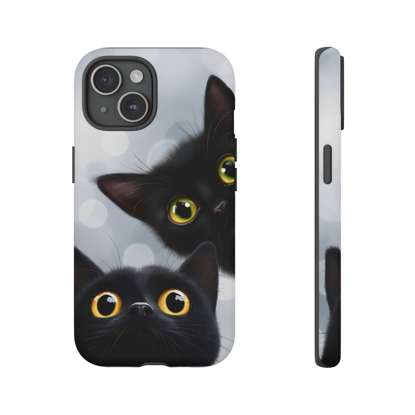 Cat Phone Case - Cute Black Cats Phone Cases for iPhone 16 15 14 13 12 11, Samsung Galaxy & Google Pixel