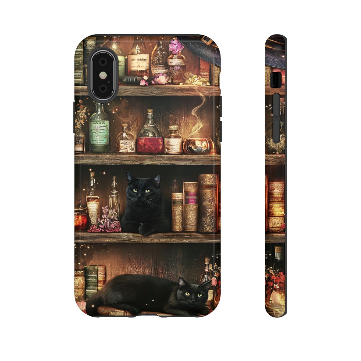 Witch Phone Case - Witchy Books Potions and Black Cats - iPhone 16 15 14 13 12 11, Samsung Galaxy & Google Pixel Phone Covers - Boo and Bewear