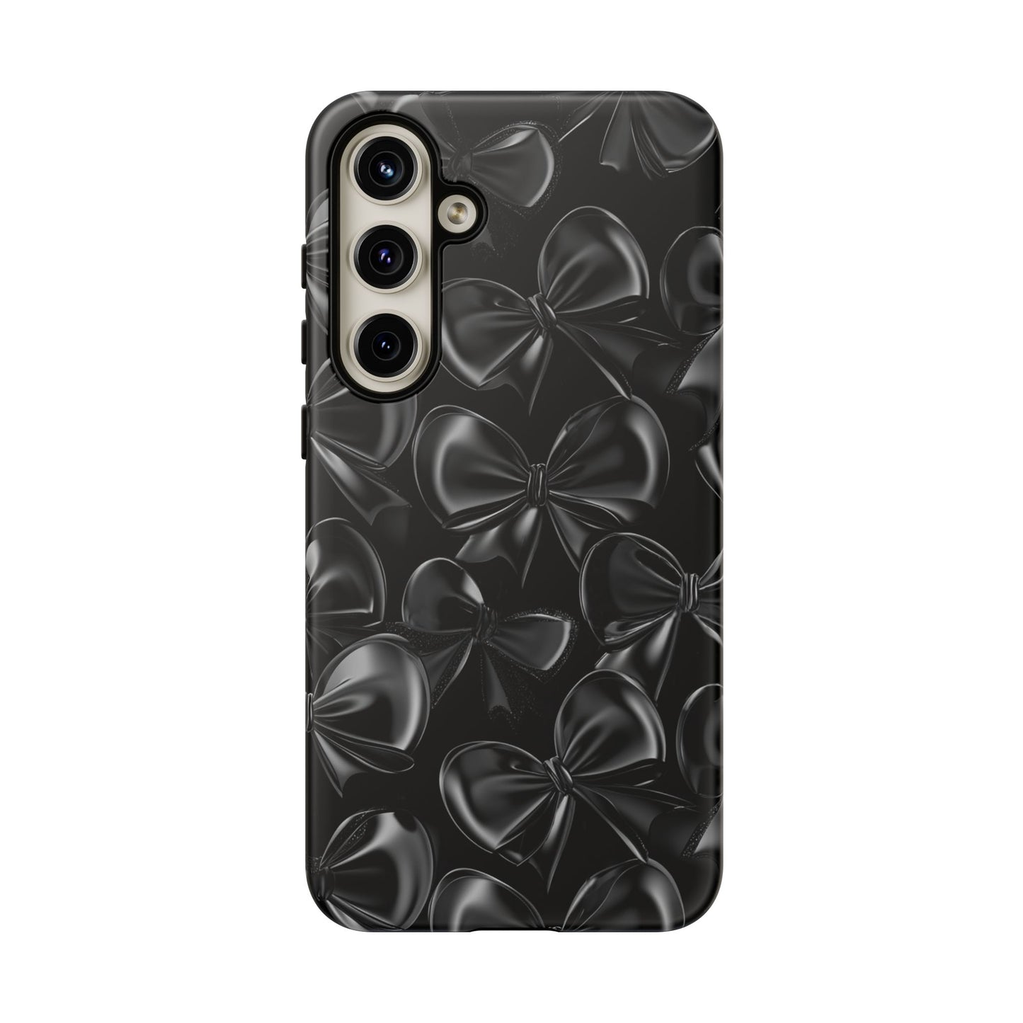 Black Bow Phone Case - Gothic Dark Coquette Phone Cover for iPhone 16 15 14 13 12 11, Samsung Galaxy & Google Pixel