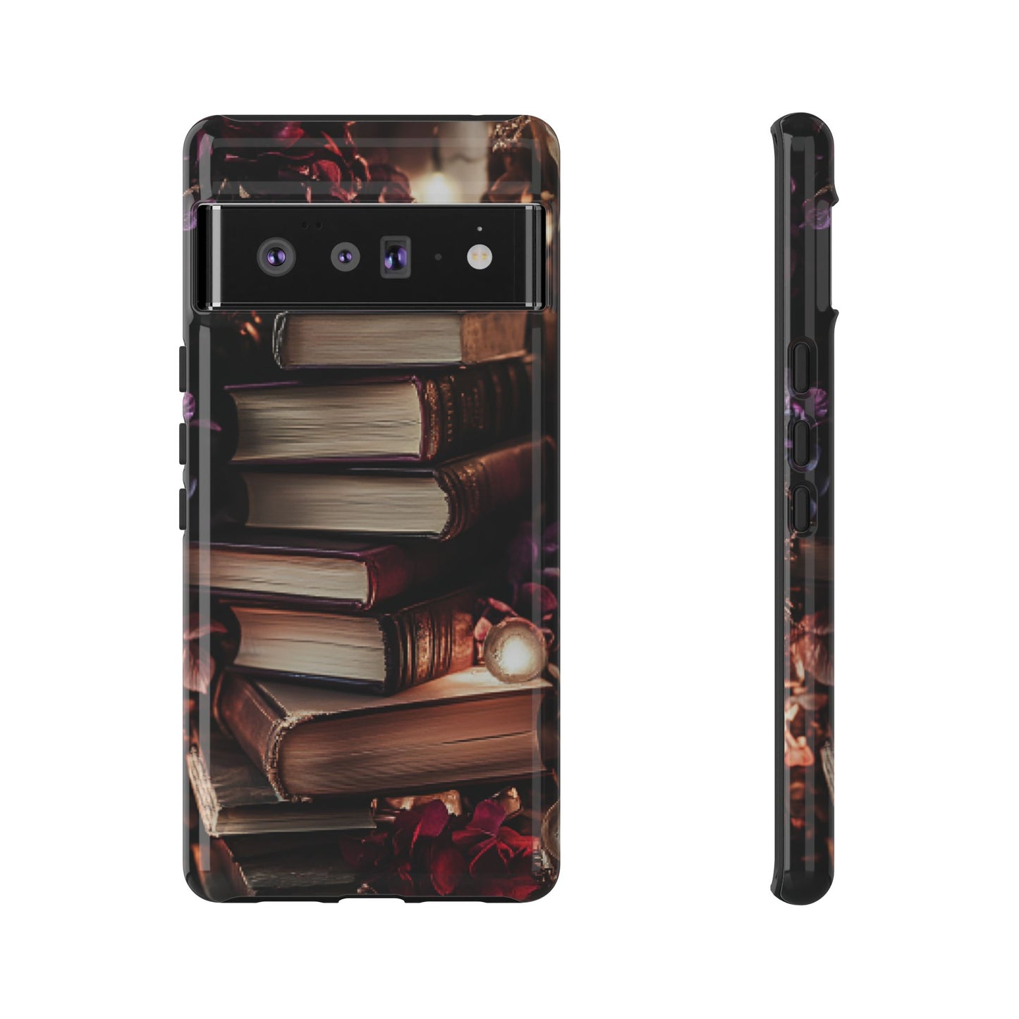 Book Lover Phone Case - Vintage Dark Academia Books - iPhone 16 15 14 13 12 11, Samsung Galaxy & Google Pixel Phone Covers