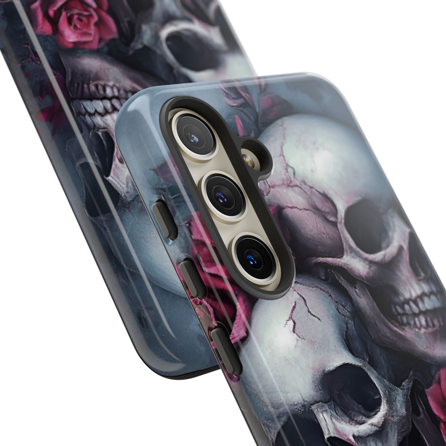 Skulls and Roses Phone Case - Gothic Dark Romance Phone Cases - iPhone 16 15 14 13 12 11, Samsung Galaxy & Google Pixel Phone Covers