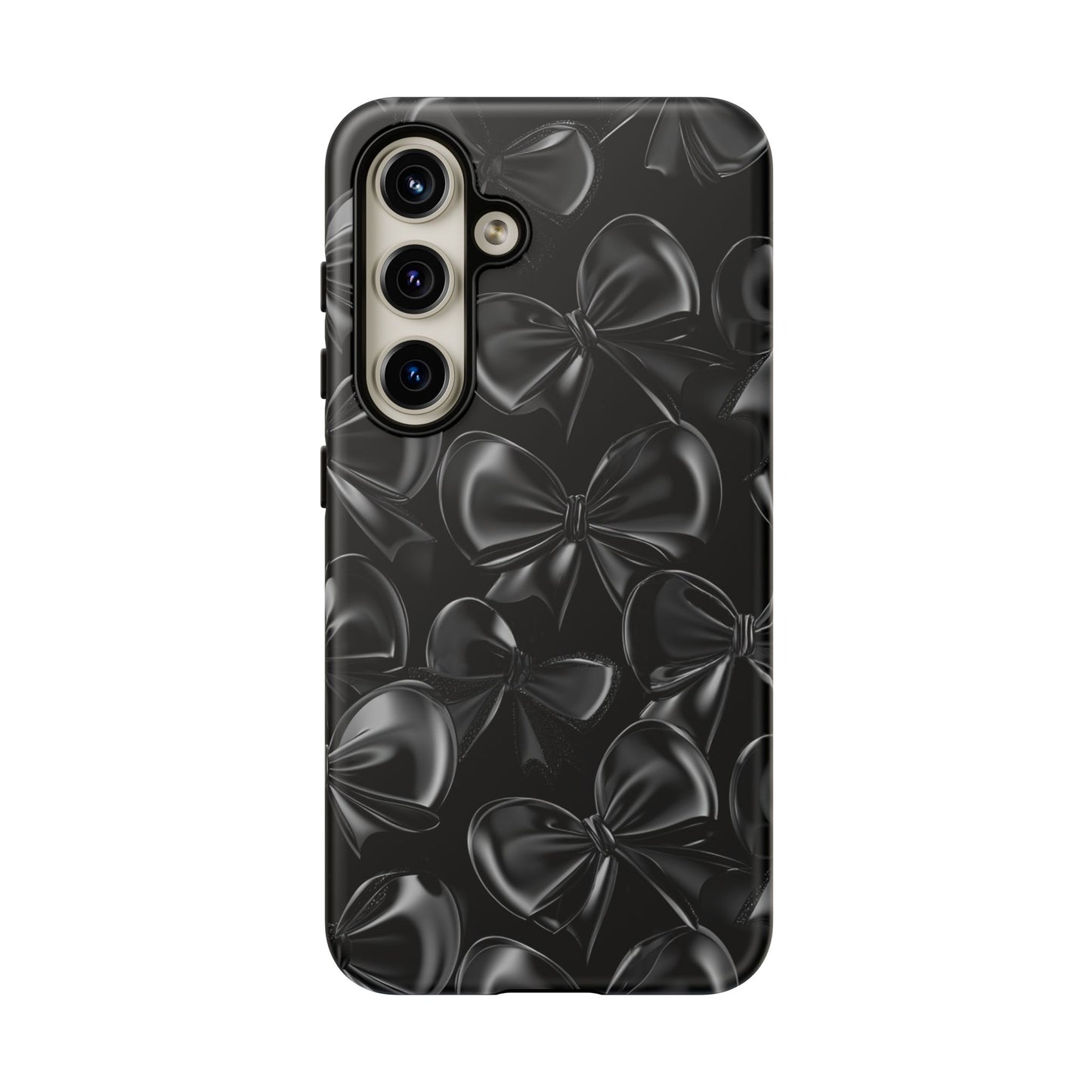 Black Bow Phone Case - Gothic Dark Coquette Phone Cover for iPhone 16 15 14 13 12 11, Samsung Galaxy & Google Pixel