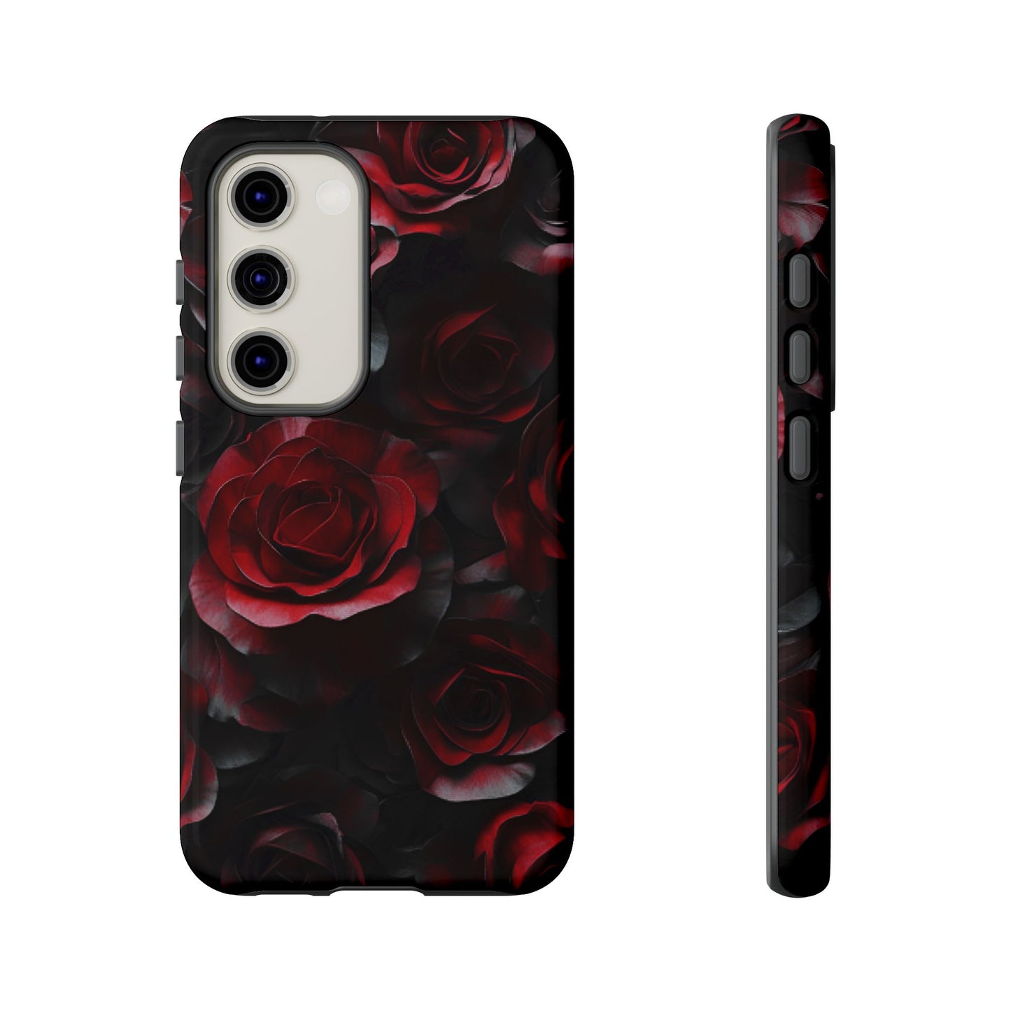 Dark Rose Flower Phone Case - Gothic Floral Phone Cases for iPhone 16 15 14 13 12 11, Samsung Galaxy & Google Pixel