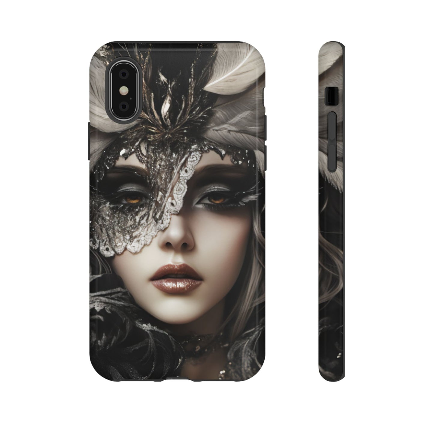 Goth Phone Case with Aesthetic Woman - iPhone 16 15 14 13 12 11, Samsung Galaxy & Google Pixel Phone Covers - Boo and Bewear