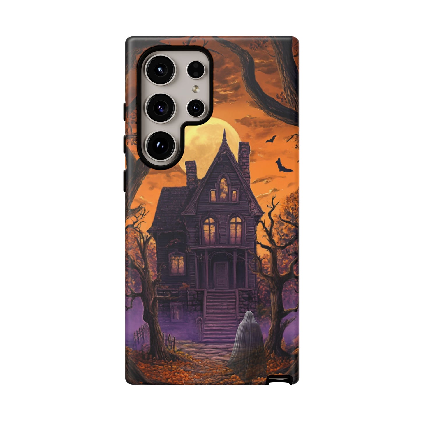 Halloween Haunted Mansion and Ghost Phone Case - Spooky Season Phone Cases - iPhone 16 15 14 13 12 11, Samsung Galaxy & Google Pixel Phone Covers