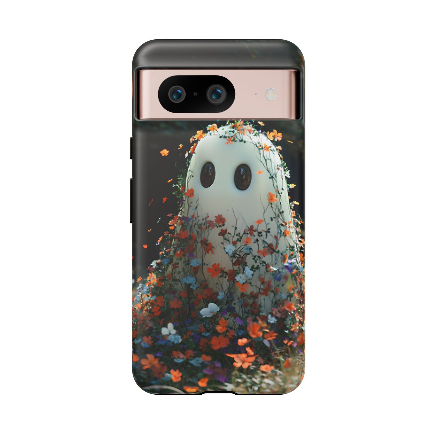 Floral Ghost Phone Case for iPhone 16 15 14 13 12 11, Samsung Galaxy & Google Pixel