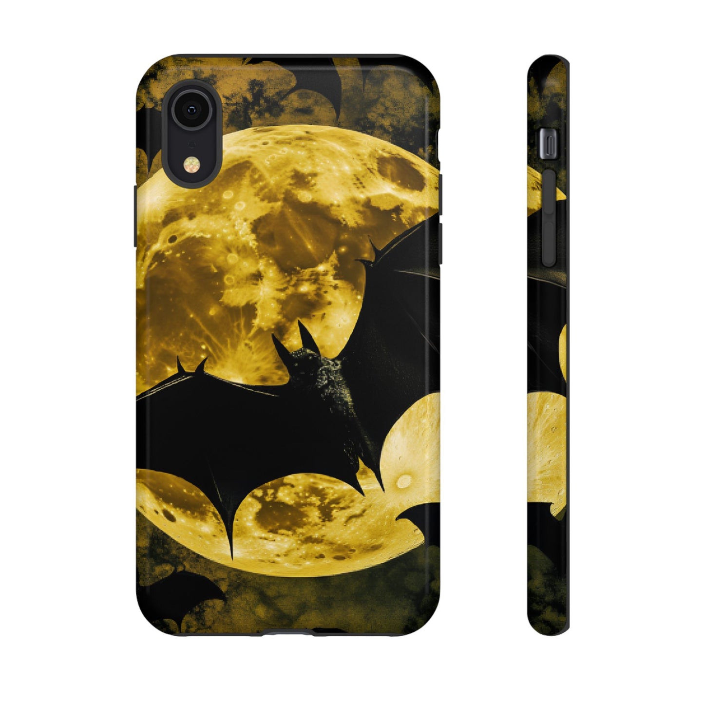 Gothic Bat and Moon Phone Case - Spooky Halloween Phone Cases - iPhone 16 15 14 13 12 11, Samsung Galaxy & Google Pixel Phone Covers - Boo and Bewear