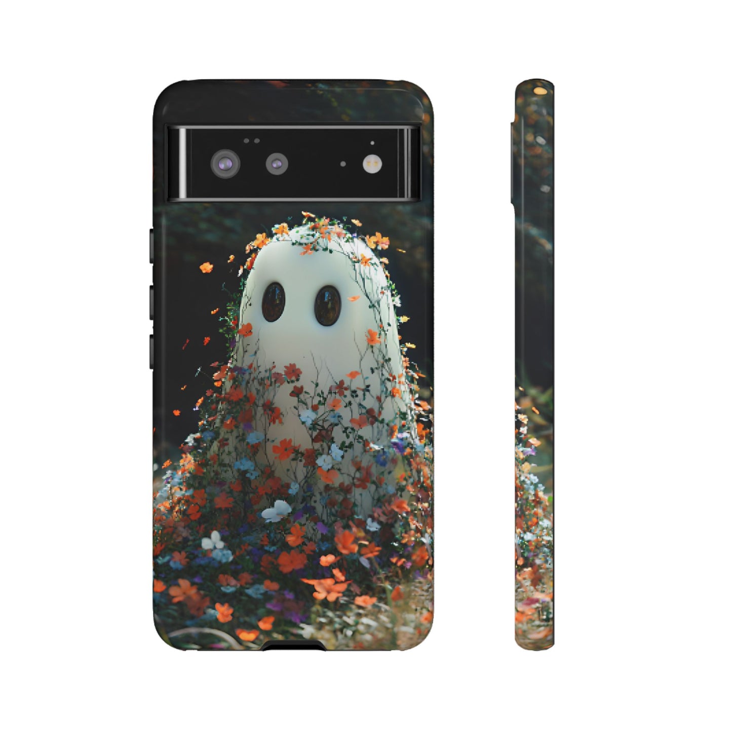 Floral Ghost Phone Case - iPhone 16 15 14 13 12 11, Samsung Galaxy & Google Pixel Phone Covers