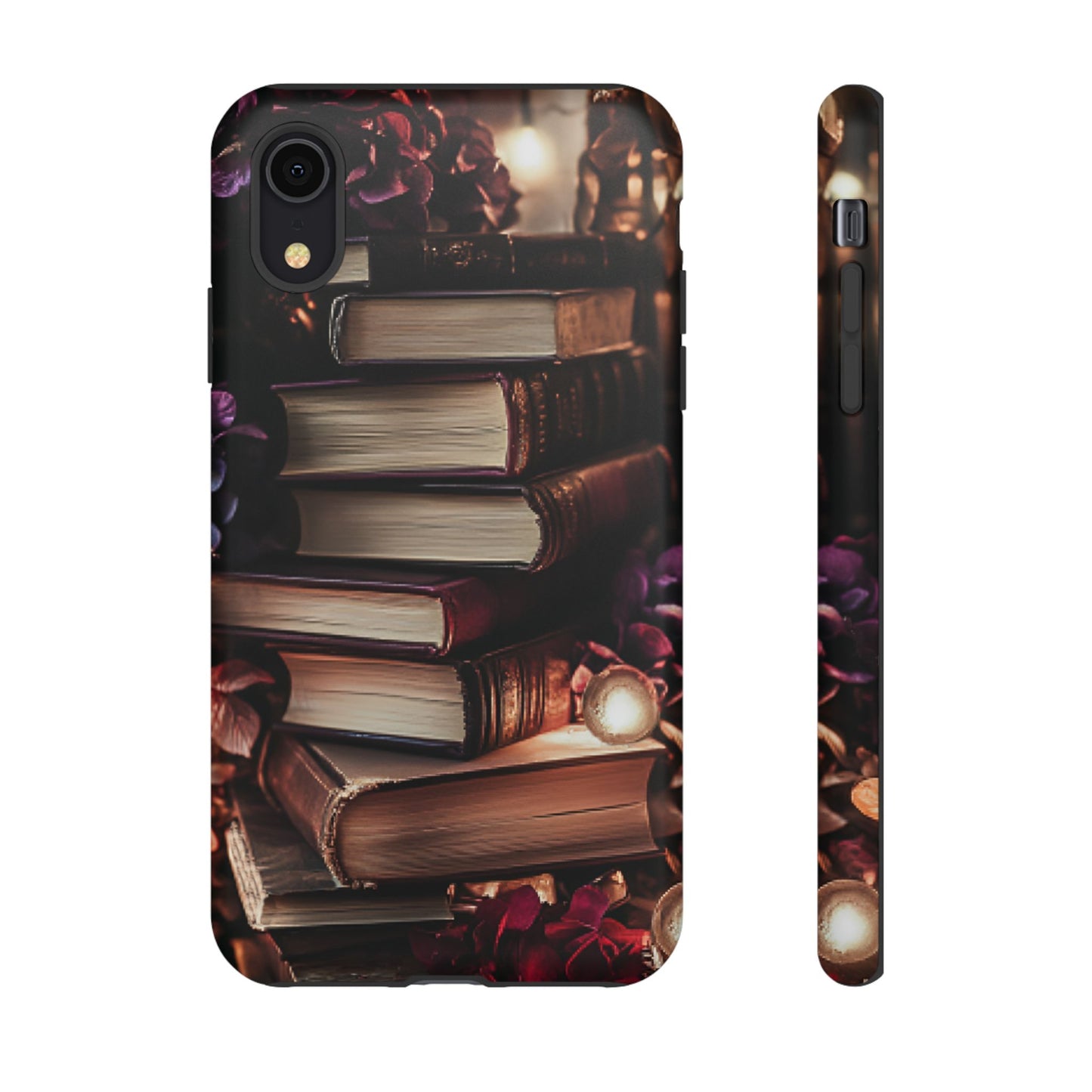 Book Lover Phone Case - Vintage Dark Academia Books - iPhone 16 15 14 13 12 11, Samsung Galaxy & Google Pixel Phone Covers - Boo and Bewear